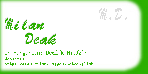 milan deak business card